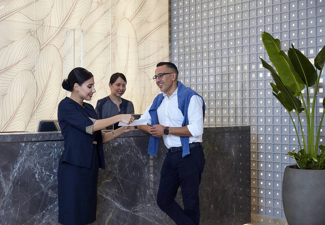 A photograph of a marhaba lounge