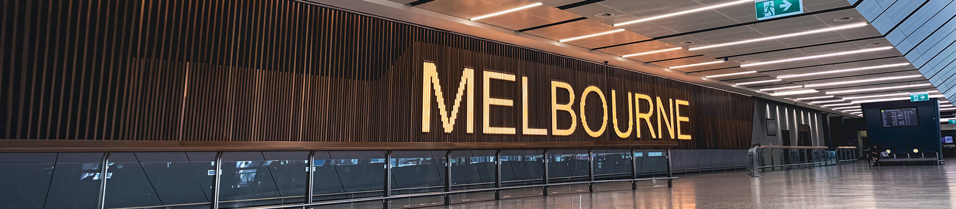 Melbourne airport signage 