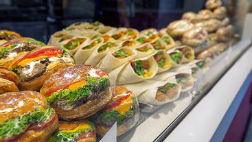Fast food on display