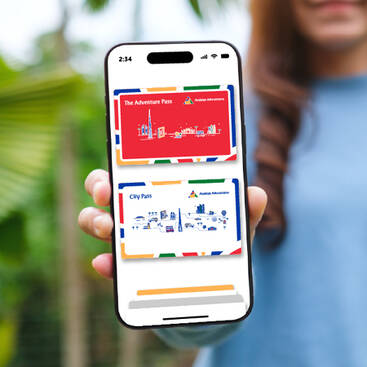 Adventure Pass and City Pass displayed on a mobile