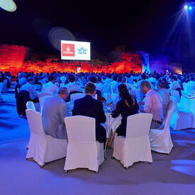 People at an IATA x Emirates event at The Fort Lisaili