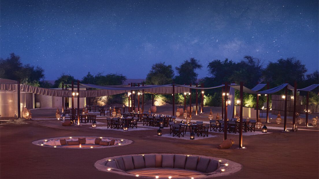 A desert camping site