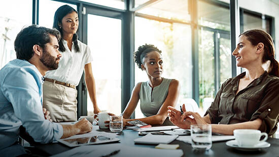 people in a business meeting