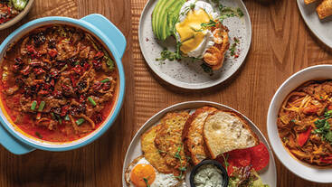 A variety of international food