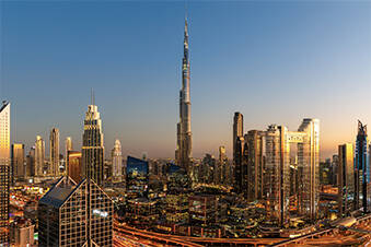 Dubai at sunset