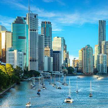 View of Brisbane River and skyline