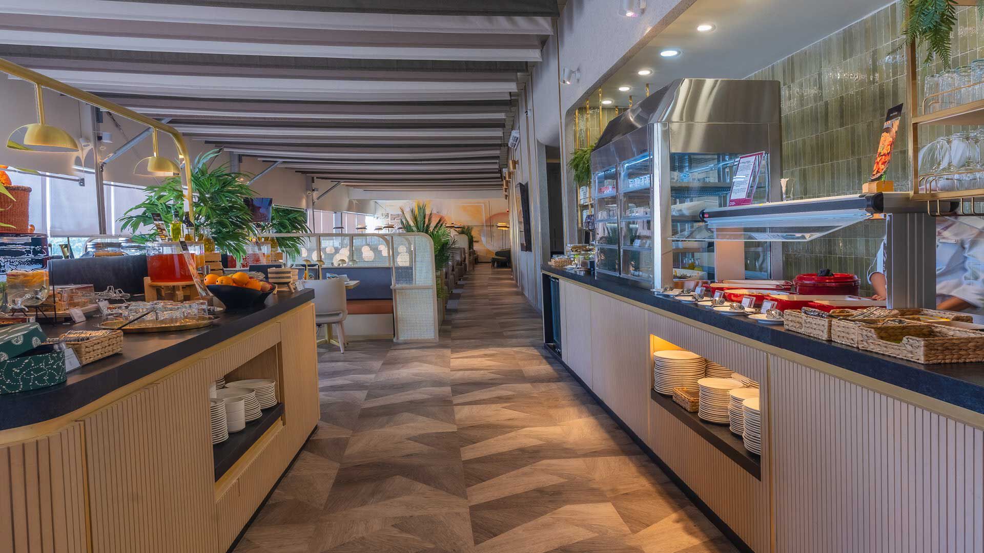 Dining area inside Plaza Premium Lounge Nairobi Airport