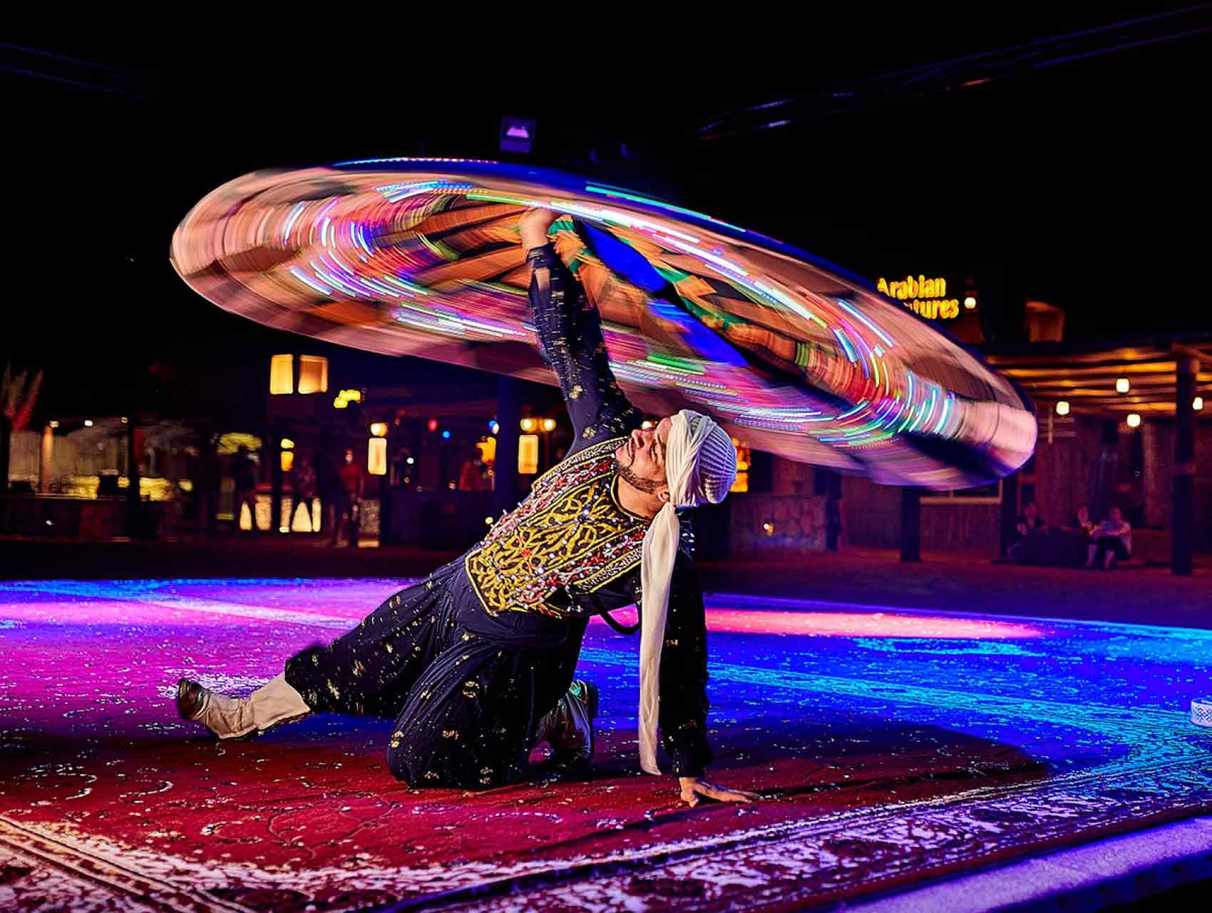 Get entertained as the Tanoura dancer amazes you with his skills Get entertained as the Tanoura dancer amazes you with his skills